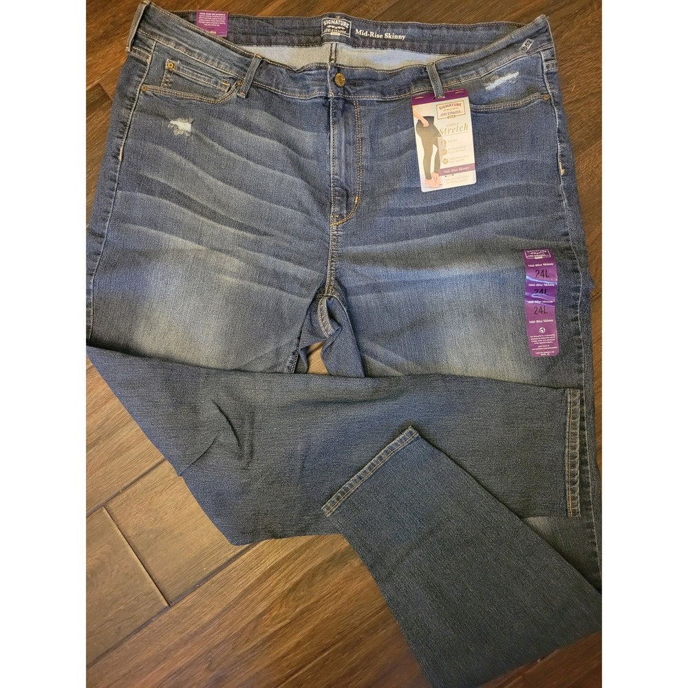 Signature by Levi Strauss Gold Label Mid-Rise Skinny‎ Jeans 24L Blue Stretch 512